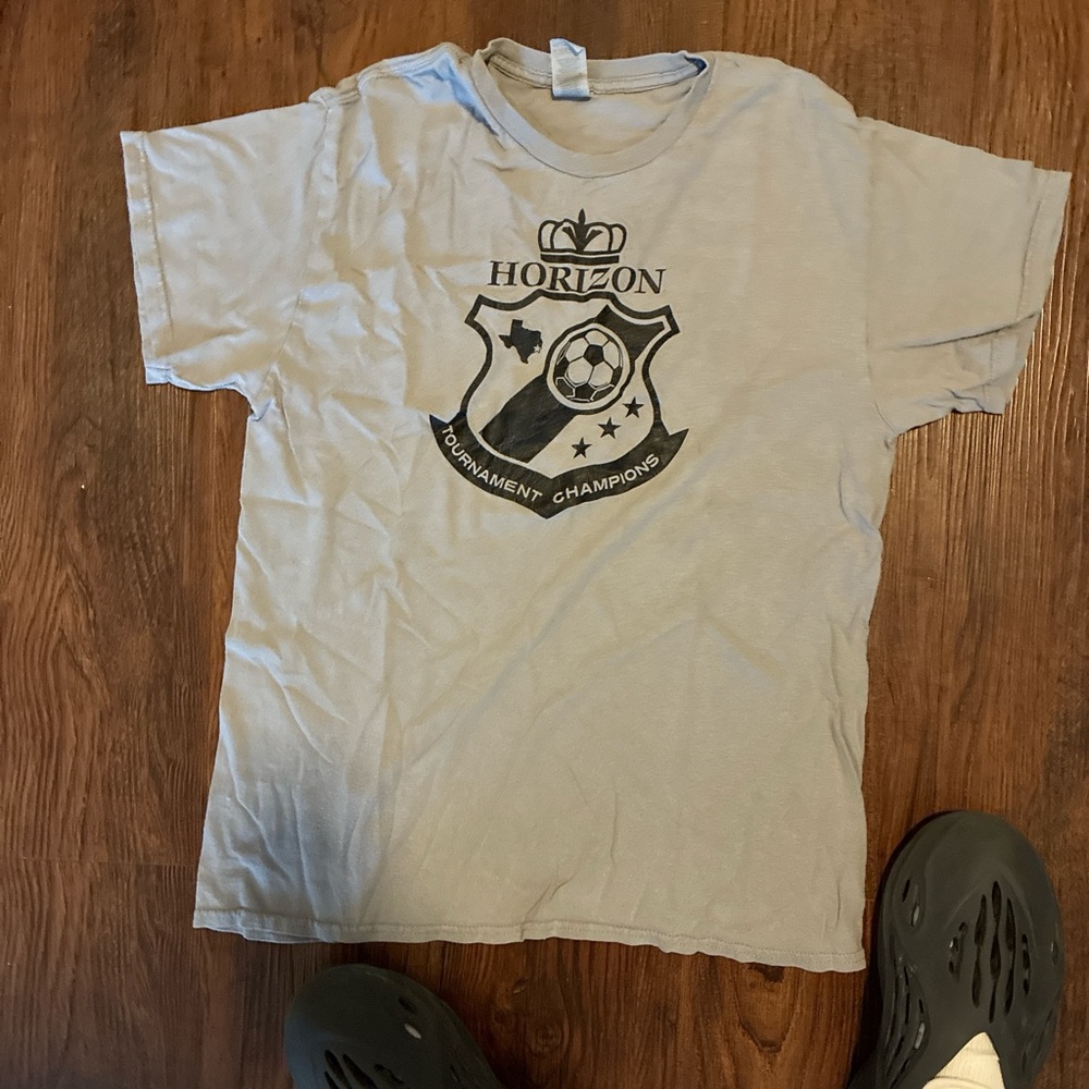 Gray Short Sleeve Crew Neck Tee - Picture 2 of 2